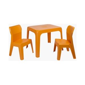 Resol GARBAR JAN Chaise-Table Pour Enfants Intérieur, Extérieur Set 2+1 Orange