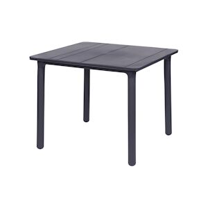 Resol GARBAR NOA Table Carrée Intérieure, Extérieure 90x90 Pied Gris foncé - Tableau Gris foncé