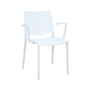 INOLOISIRS Fauteuil de terrasse Marial aluminium et polypropylène blanc - Lot de 24 unités