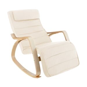 tectake Fauteuil à bascule Onda - beige -403527