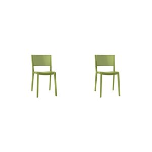 RESOL SPOT Chaise Intérieur, Extérieur Set 2 Vert olive