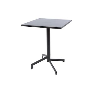 Metro Professional Table de terrasse pliante SOFIA, acier, 60 x 60 x 74 cm, empilable, carrée, gris foncé