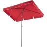 tectake Parasol VANESSA 200 x 125 cm réglable en hauteur et inclinable - rouge bordeaux -403138