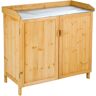 Tectake Armoire de jardin basse - marron