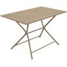 Table de jardin en aluminium 4 personnes Globe sable Proloisirs