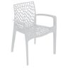 GRANDSOLEIL Grand Soleil Outdoor chaise empilable Gruvyer, polypropylène haute qualité, 56.5 x 55 x 81 cm, blanc