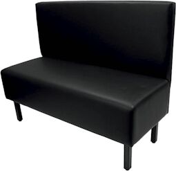 LIGNE CHR Rotterdam banquette pieds wengé - pu noir châlons - carton de 1