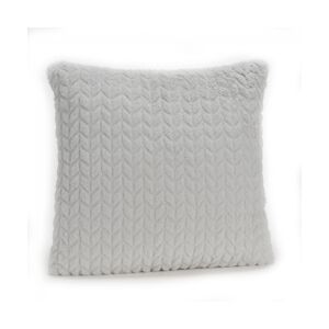 AMADEUS Coussin Chevron gris clair 40x40 cm - Carré Polyester Amadeus 40x8 cm