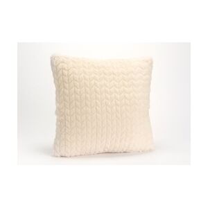 AMADEUS Coussin crème chevron 40x40 cm - Blanc Carré Polyester Amadeus 40x40 cm