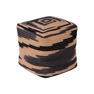 TABLE PASSION Pouf cubique Surate 30 cm - Décoré Rond Tissu Table Passion 30x30 cm