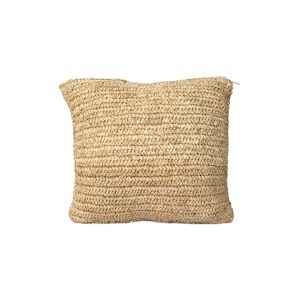 Bazar Bizar - Housse De Coussin - Raffia Flores - Naturel - 40x40