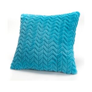 AMADEUS Coussin bleu turquoise chevron 40x40 cm - Carré Polyester Amadeus 40x8 cm