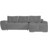 Canapé d'angle convertible CABELLO en tissu gris -   - Angle Droit - Occasionnel - 140 x 210 cm LOUNGITUDE