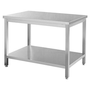 Metro Professional Table de travail GWTS4127, acier inoxydable, 120 x 70 x 85 cm, argenté