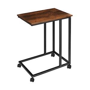 tectake Table d’appoint LUTON 48x35x70cm - Bois foncé industriel, rustique -404219