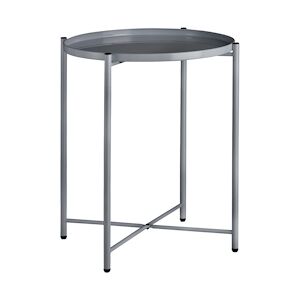 tectake Table d’appoint CHESTER 45,5x45,5x53cm - gris foncé -404186