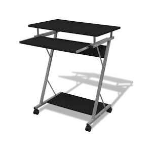 HELLOSHOP26 bureau table meuble travail informatique de bureau noire pour ordinateur 0502096