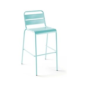 Oviala Business Chaise haute en métal turquoise