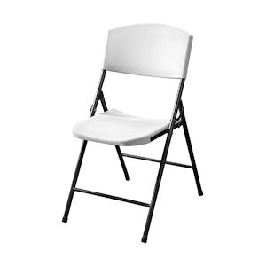 Metro Professional Chaise de banquet pliante, acier / polyéthylène, 48 x 54 x 85 cm, blanc