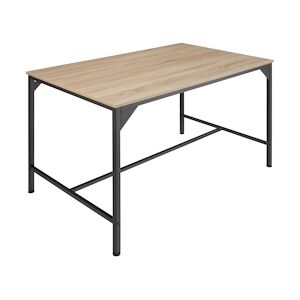 tectake Table de salle à manger industrielle Belfast 120x75x75cm - Bois clair industriel, Chêne Sonoma -404345