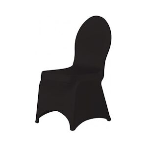 LTITEX Housse de chaise de banquet stretch noire