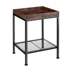 tectake Table d’appoint ROCHESTER 41,5x41x56cm - Bois foncé industriel, rustique -404265