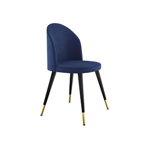 Mobiliara Chaise de restaurant Olympe velours bleu nuit