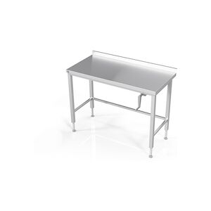 L2G Table inox adossée 90 x 180 x 70 cm L2G