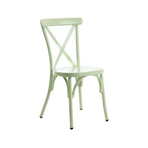 AMADEUS Chaise de jardin Bourdon verte x2 - Autre Aluminium Amadeus 44x48 cm