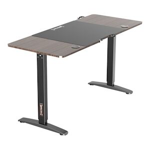 Bureau poste de travail table electrique salinas a hauteur reglable 73 - 118 cm rectangulaire effet noyer 03_0006660