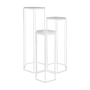 Sellettes assorties en metal (Lot de 3) blanc The Home Deco Factory