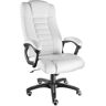 tectake Fauteuil de direction nuque et assise rembourrées - blanc -404390