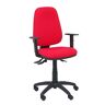 Piqueras y Crespo Hellin Pack de 2 chaises confiantes avec accoudoirs fixes intégrés, empilables et structure en tissu noir couleur rouge ARAN