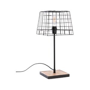 AMADEUS Lampe panier carré - Noir Carré Bois Amadeus 22x22 cm