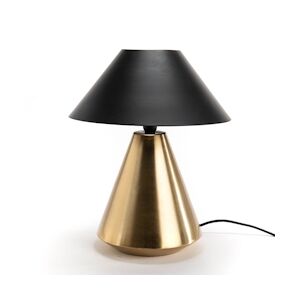 AMADEUS Lampe table Fungi 37 cm noir et or - Fer Amadeus 29x29 cm