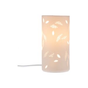 AMADEUS Lampe tube feuilles 20 cm - Blanc Rond Porcelaine Amadeus 10x10 cm