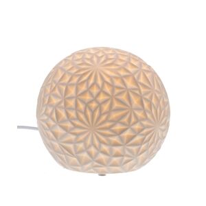 AMADEUS Lampe boule flocon - Blanc Rond Porcelaine Amadeus 17x17 cm