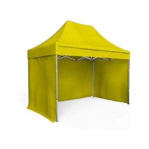 Assalit-Jean Tente pliante Barnum Aluminium 300x200cm - Jaune + 3 murs offerts