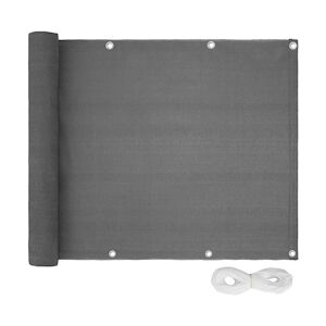 Tectake Canisse pour balcon avec oeillets en métal renforcé, version 2 - gris, 90 cm