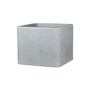 Scheurich Alea 30, bac à plantes/pot à fleurs, cylindrique, coloris: Stony Grey, fabriqué avec du plastique recyclé, pour l’extérieur