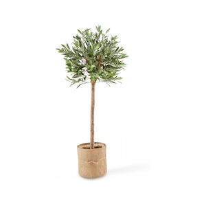 Oviala Business Plante artificielle avec pot en pvc vert