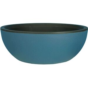 Pot en plastique rond effet granit 40 cm bleu Riviera