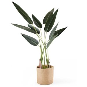 Oviala Business Plante artificielle en pot Strelitzia 90 cm -