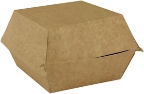 Firplast Boîte hamburger en carton kraft brun 120x120x95 mm carton + PE