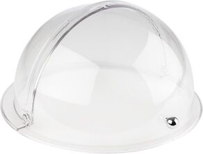 APS 18388  Cloche roll-top transparente bouton chromé Ø 38 cm , H 20 cm