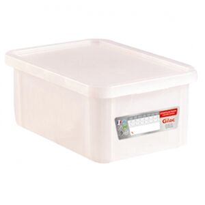 GILAC Bac plat témoin + couvercle X1 - DESTOCKAGE - 12 L - Blanc G160412