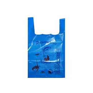 Sac poissonerie PEBD bleu 45 x 26 x 12 cm x 500 Evenplast - 116150