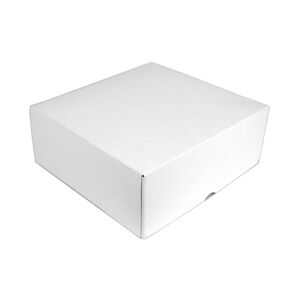 Boite Carrée Blanche pour Patisserie - 22x22x8 cm - par 50