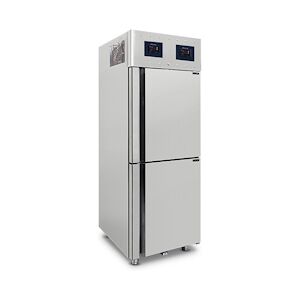 Virtus group Réfrigérateur 350+350 Litres En Inox à 2 Températures GN 2/1, 2°/+8°C 0°/+5°C Wifi Virtus BMC0013/FN