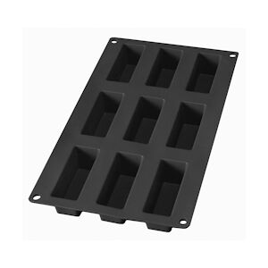 Moule 9 mini cakes gourmet noir - Rectangle Silicone Lékué 30x17.5 cm